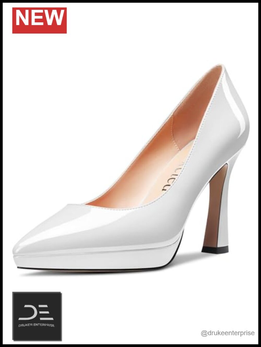 Women Stiletto Platform High Heels Pointed Toe Pumps Slip-On Wedge